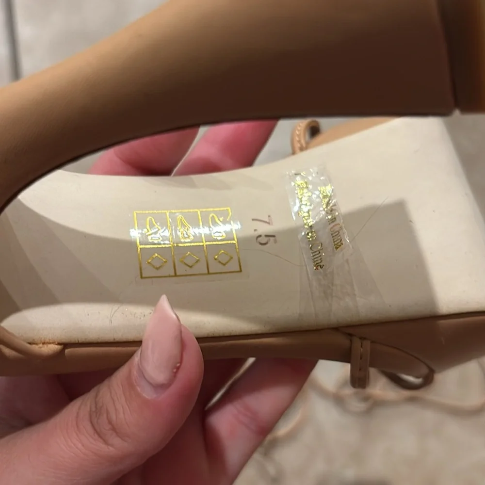 Jeffrey Campbell Platform Nude Lace Up Heels